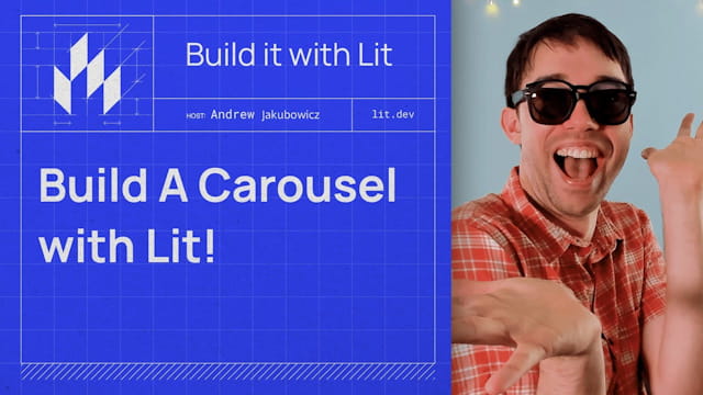 Video thumbnail for 'How to build a carousel in Lit'