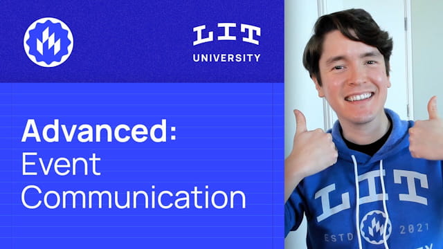 Video thumbnail for 'Event communication between web components'