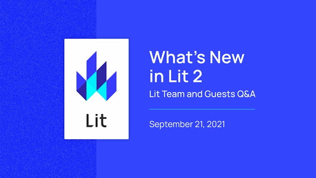 Video thumbnail for 'Lit 2.0 Release Livestream'